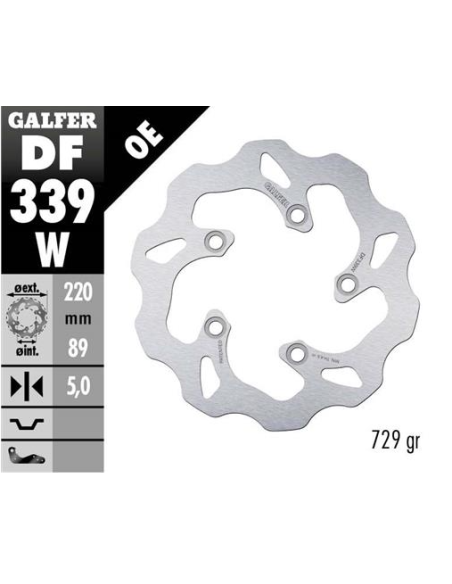 disco freno moto galfer wave fijo 220x5mm df339w