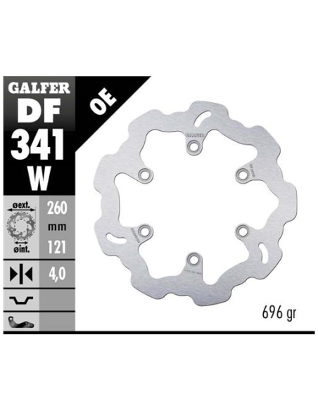 disco freno moto galfer wave fijo 260x4mm df341w