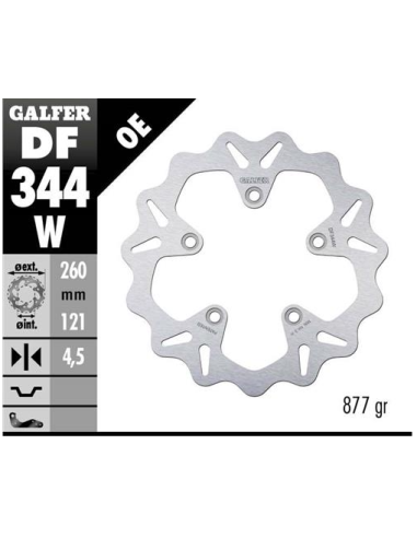 disco freno moto galfer wave fijo 260x4 5mm df344w