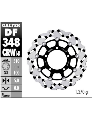 disco freno moto flotante galfer wave df348crwd