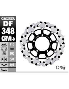 disco freno moto flotante galfer wave df348crwi