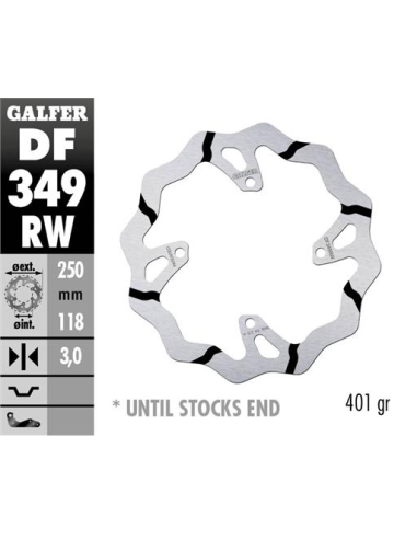 disco freno moto galder wave fijo 250x3mm df349rw