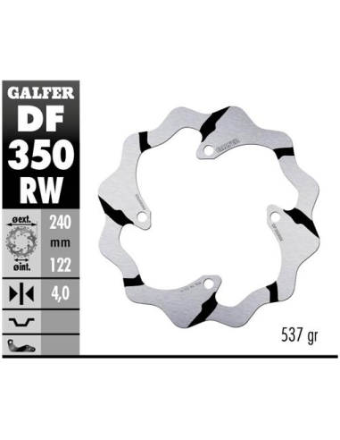 disco freno moto galder wave fijo 240x4mm df350rw