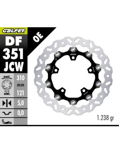 disco de freno delantero galfer df351jcw floatech wave aluminio 310x5 mm