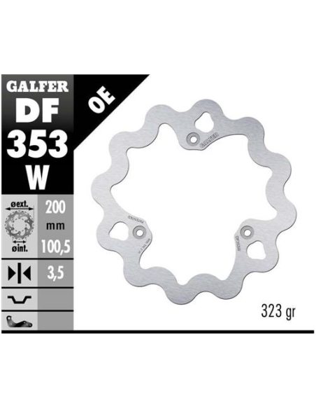 disco freno moto galfer wave fijo 200x3 5mm df353w