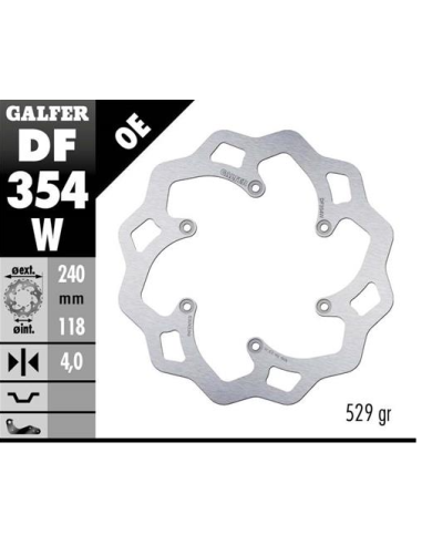 disco freno moto galfer wave fijo 240x4mm df354w