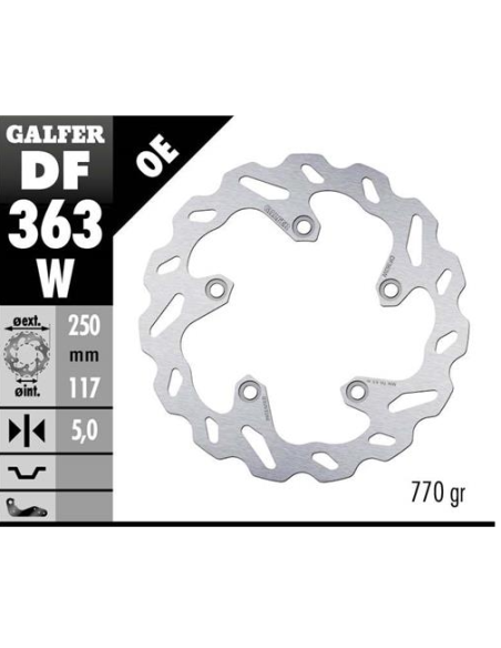 disco freno moto galfer wave fijo 250x5mm df363w