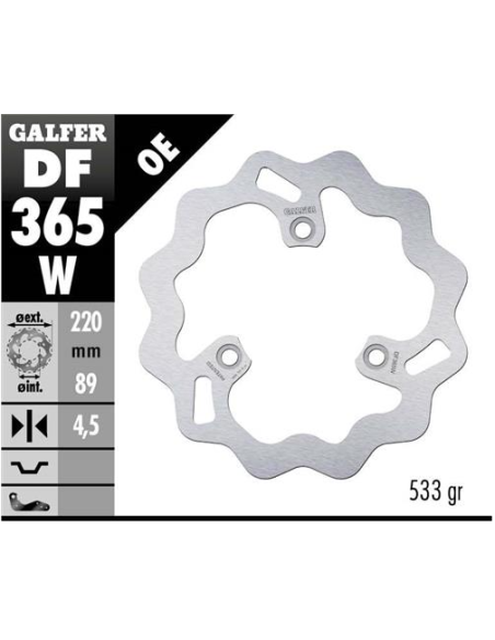 disco freno moto galfer wave fijo 220x4 5mm df365w