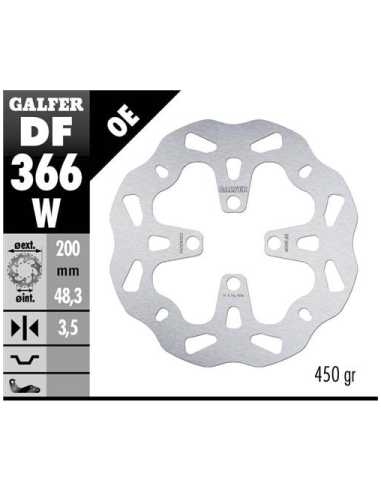 disco freno moto galfer wave fijo 200x3 5mm df366w