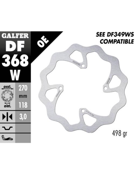 disco freno moto galfer wave fijo 270x3mm df368w