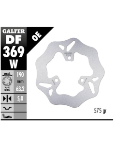 disco freno moto galfer wave fijo 190x5mm df369w