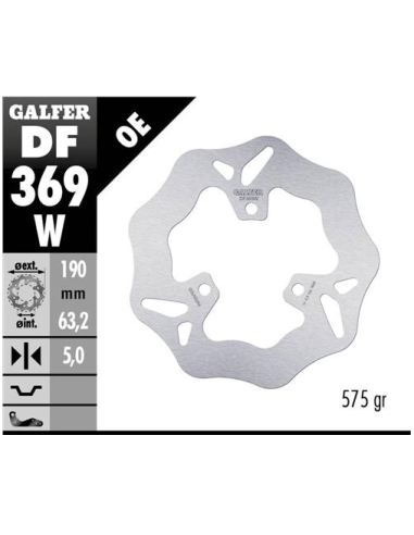 disco freno moto galfer wave fijo 190x5mm df369w
