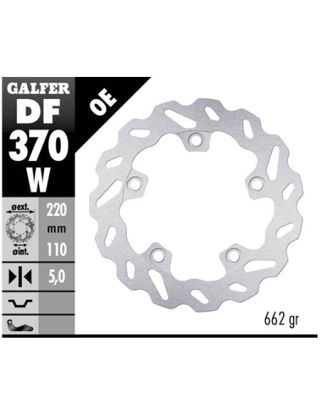 disco freno moto galfer wave fijo 220x5mm df370w