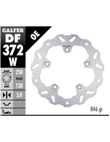 disco freno moto galfer wave fijo 220x5mm df372w