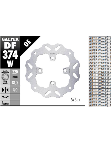disco freno moto galfer wave fijo 220x4mm df374w