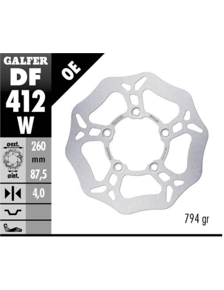 disco freno moto galfer wave fijo 260x4mm df412w