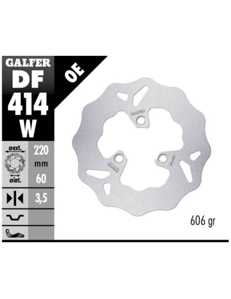 disco freno moto galfer wave fijo 220x3 5mm df414w