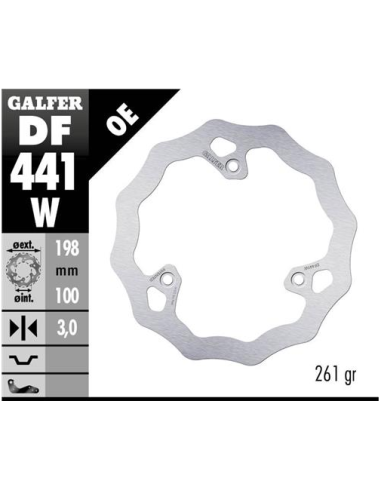 disco freno moto galfer wave fijo 198x3mm df441w