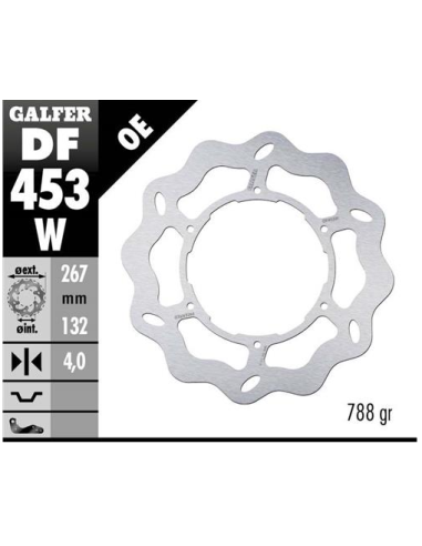 disco freno moto galfer wave fijo 267x4mm df453w