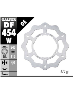 disco freno moto galfer wave fijo 245x4mm df454w