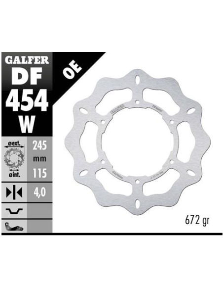 disco freno moto galfer wave fijo 245x4mm df454w