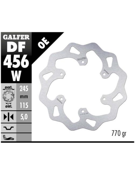 disco freno moto galfer wave fijo 245x5mm df456w