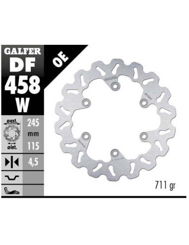 disco freno moto galfer wave fijo 245x4mm df458w
