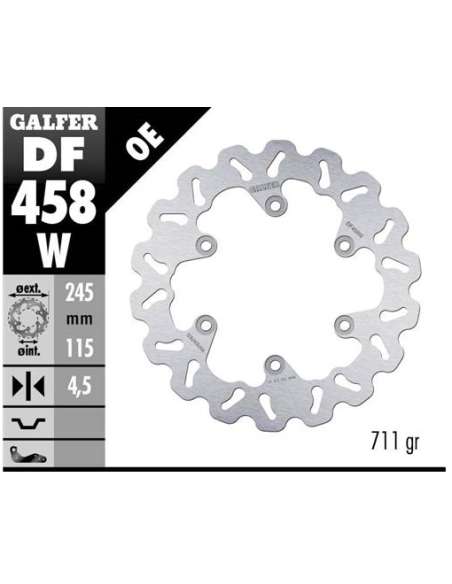 disco freno moto galfer wave fijo 245x4mm df458w