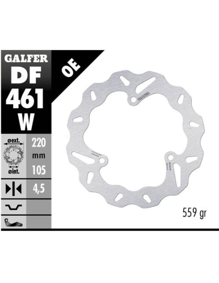 disco freno moto galfer wave fijo 220x4 5mm df461w