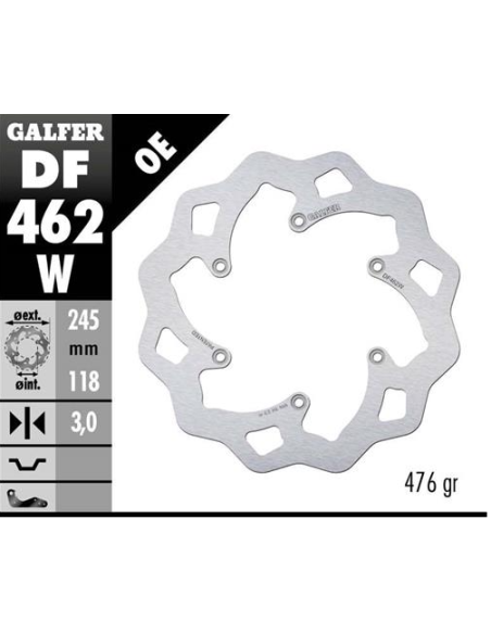 disco freno moto galfer wave fijo 245x3mm df462w