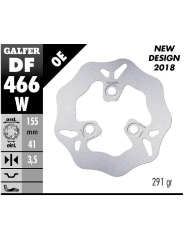 disco freno galfer df466w wave 155x3 5 mm 3 tornillos o66 scooter 50