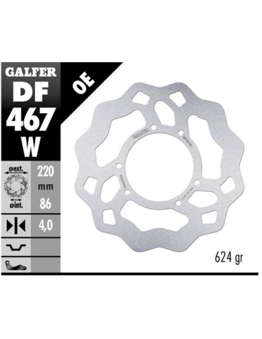 disco freno moto galfer wave fijo 220x4mm df467w