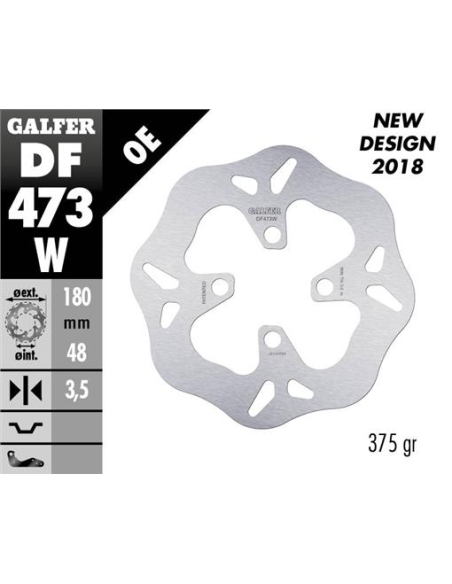 disco freno moto galfer wave fijo 180x3 5mm df473w