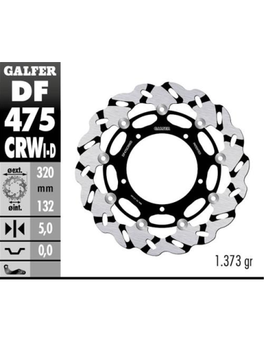 disco freno moto galfer wave flotante dcho df475c