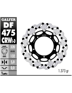 disco freno moto galfer wave flotante 320x5mm df47