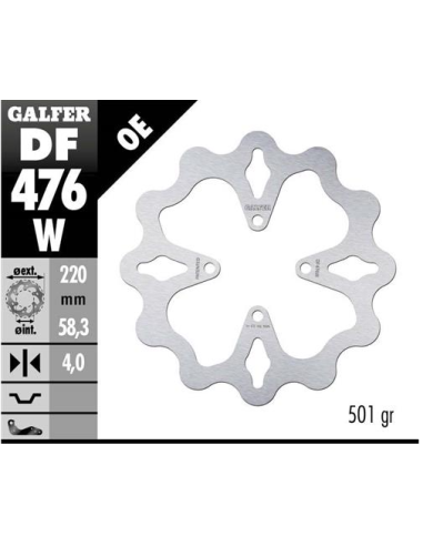 disco freno moto galfer wave fijo 220x4mm df476w