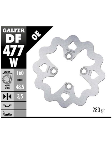 disco freno moto galfer wave fijo 160x3 5mm df477w