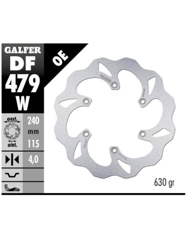 disco freno moto galfer wave fijo 240x4mm df479w