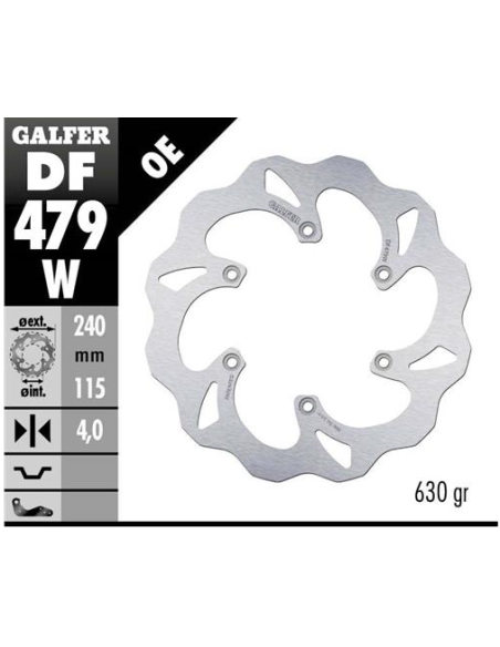 disco freno moto galfer wave fijo 240x4mm df479w