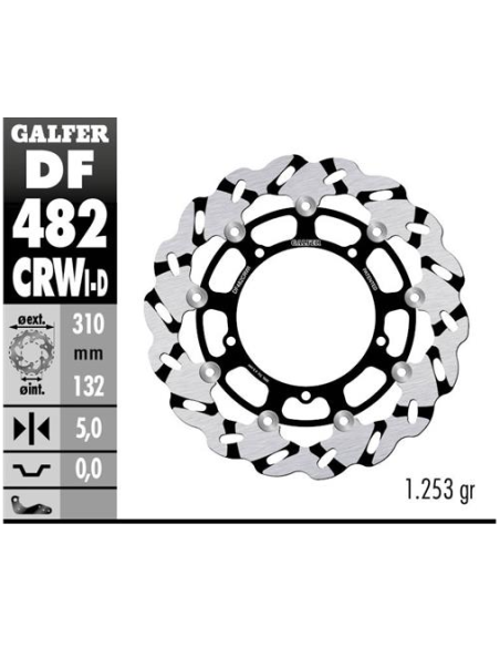 disco freno moto galfer wave flotante izdo df482c