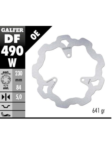 disco freno moto galfer wave fijo 230x5mm df490w