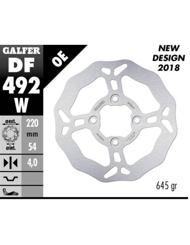 disco freno moto galfer wave fijo 220x4mm df492w