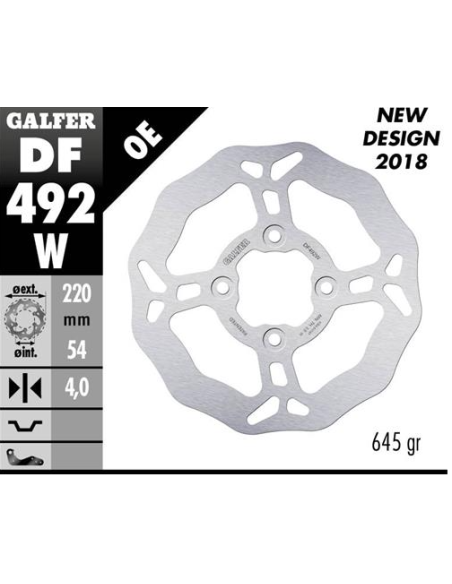 disco freno moto galfer wave fijo 220x4mm df492w