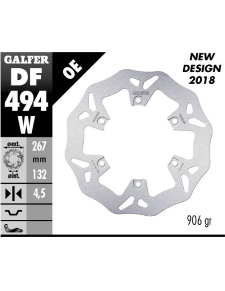 disco freno moto galfer wave fijo 267x4 5mm df494w