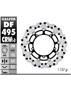disco freno moto galfer wave flotante dcho df495c
