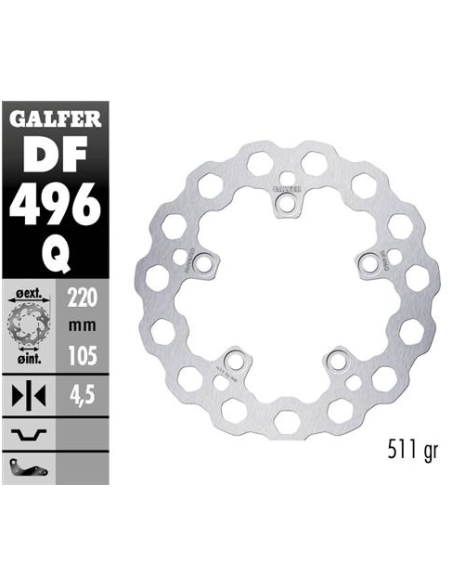 disco freno moto moto fijo galfer qubic 220x4 5mm