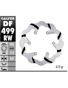 disco freno moto galder wave fijo 245x4mm df499rw