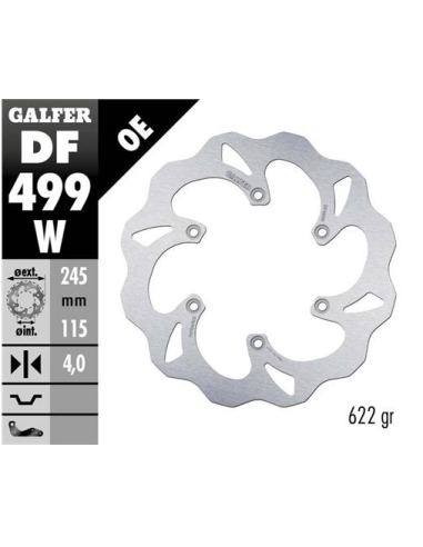 disco freno moto galfer wave fijo 245x4mm df499w