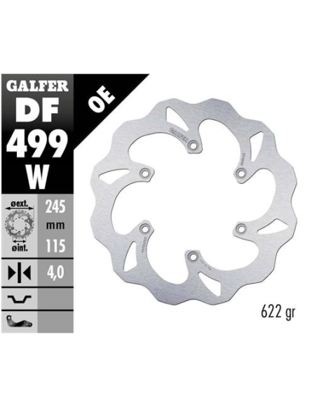 disco freno moto galfer wave fijo 245x4mm df499w
