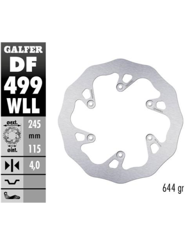 disco freno moto galder wave fijo solido df499wll